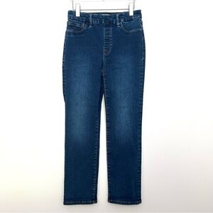 Good American Power Stretch Pull-On Skinny Jeans Smoothing Ankle Size 4 (Reg XL)